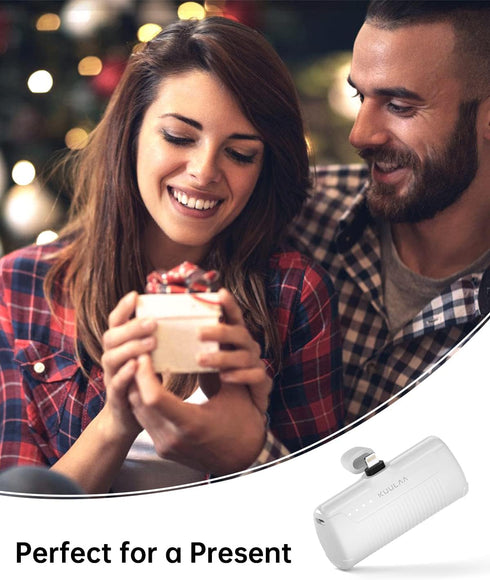 Kuulaa Small Portable Charger for iPhone, 4500mAh Mini Power Bank with Built-in Cable, Cute Battery Pack Compatible with iPhone 14/14 Plus/Pro Max...