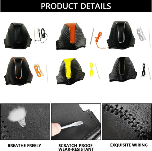 Car Shift Knobs Cover Leather Shift Lever Gear Handle Cover for Subaru Crosstrek/Impreza 2024 2025 Decoration Accessories Scratch Prevention Prote...