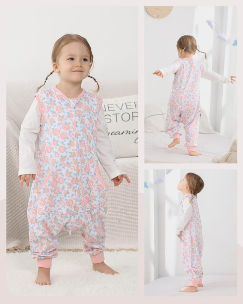 HOMEAL Sleep Sack with Legs,Summer Toddler Sleep Sacks 2t-3t,Toddler Wearable Blanket Baby, Toddler Sleep Sack Baby for Early Walkers,12months-7T...