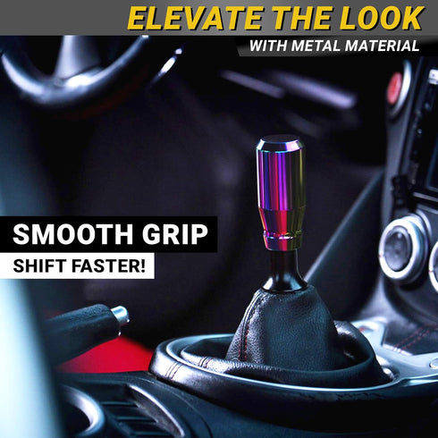 Neo Chrome Manual Gear Shift Knob | Automatic Buttonless Shifter Knobs | Gear Stick Shift Knobs | Gear Shifter Knob Manual 6 Speed 5 Speed Car...