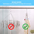 Clothes Hanger with 10 Clips Laundry Drying Rack 6 Pack, Clothes Drying Rack Stainless Steel Sock Hangers Windproof Clip and Drip Hanger for Dryin...