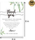 Giftideaworkshop 50 Wedding Reception Thank You Cards - Greenery Thank You Table Place Setting Cards-Great Addition to Your Table Centerpiece, Pla...