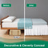 Biscaynebay Wrap Around Bed Skirts for King & Cal King Beds with Short Drop of 12", White Adjustable Elastic Dust Ruffles Easy Fit Wrinkle Resista...