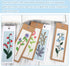 AHANDMAKER Embroidery Bookmark Set, Floral Plant Stamped Embroidery Bookmark for Starter Adults DIY Counted Cross Stitch Kit with Needle Tassel Ca...