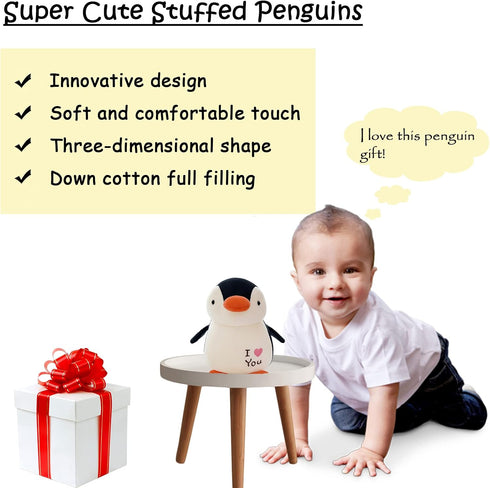 9.84" Penguin Stuffed Animal Plush, Stuffed Baby Penguin Cute Toy for Girls Boys...