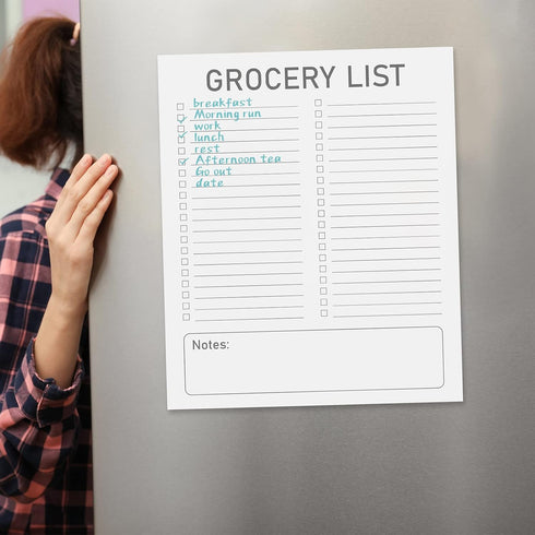 2 Pcs Magnetic Dry Erase to Do List Grocery List Pad Whiteboard Sheet for Fridge 10" x 12" Magnetic to Do List White Board with 8 Whiteboard Marke...