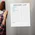 2 Pcs Magnetic Dry Erase to Do List Grocery List Pad Whiteboard Sheet for Fridge 10" x 12" Magnetic to Do List White Board with 8 Whiteboard Marke...