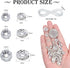TOAOB 200pcs Rondelle Spacer Beads 6mm 8mm 10mm Round Crystal Czech Loose Spacer Beads Silver Rhinestone Charms Beads with Elastic String for DIY ...