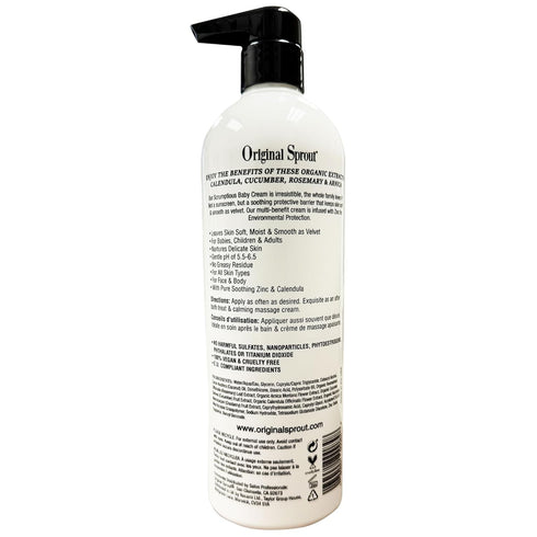 Original Sprout Scrumptious Baby Cream, Gentle Moisturizing Cream for Dry, Sensitive Skin & Diaper Rash, Non-Greasy Baby Lotion with Zinc Oxide & ...
