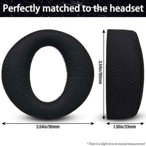 Earpads Replacement for Sony Playstation Pulse 3D Wireless Headset PS5, Ear Pads Cushions with Noise Isolation Foam (Black: (Breathing Fabric + Me...