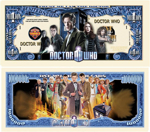 Set of 50 - Limited Edition Doctor Who Collectible Million Dollar Bill...