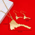 Eritrea Map Pendants Necklace Women Map Of Eritrea 24K Gold Jewelry African Necklace Ethiopia...