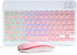Bluetooth Keyboard and Mouse Combo for iPad - Rechargeable Wireless Keyboard & Mouse with 7-Color Backlit Compatible with iPad 9th/8th Gen, iPad P...