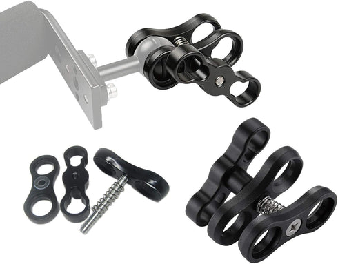 2 PCS x 1" Inch Aluminum Standard Long Ball Clamp Mount for Underwater Diving Light Arm System,Work with Ram Mounts...