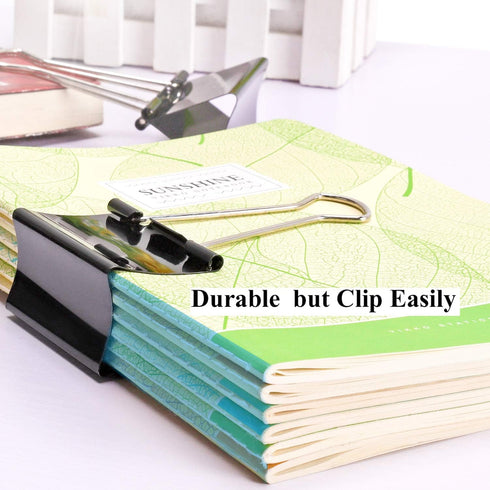 Extra Large Binder Clips 2.4 Inch Length for Office (8 Pcs)...