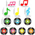 Sumind 30 Pcs 1950's Rock and Roll Music Party Sock Hop Decorations Vinyl Record Note Cutout Wall Decor Sign with Hanging Swirls Ceiling Decor for...