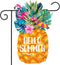 Hello Summer Pineapple Garden Flag Tropical Flamingos Double Sided Outside Pineapple Yard Flag Holiday Party Yard Outdoor Decoration...