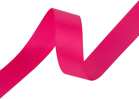 VATIN Double Face Shocking Pink Satin Ribbon 5/8" Continuous 25 Yards,Pink Polyester Fabric Ribbon use for Bows Bouquet, Gift Wrapping, Floral Arr...