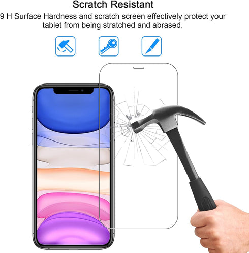 SIBEITU 3 Pack Screen Protector for iPhone 11 with 3 Pack Camera Lens Tempered Glass Protector, 6.1 Inch Tempered Glass HD Clear 9H Hardness for i...