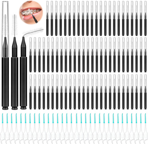 300PCS Interdental Brushes for Braces, Soft and Bendable Dental Brush for Orthodontic Braces, Braces Cleaner Brush Tooth Pick Teeth Flossers Brush...