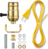 Lamp Repair Kit for Table Lamps and Floor Lamps, Lamp Rewiring Kit with 3 Way Lamp Socket Replacement, 12FT Cord and Essential Hardware, Lamp Part...