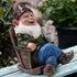 Drinking Coffee Garden Gnome Statue, Wizard Gnome 3D Dwarves, Polyresin Outdoor Sculpture Gnome Statue Garden Figurine Art Garden Decoration for L...