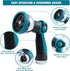 Garden Hose Nozzle Sprayer Heavy Duty, Hose Nozzle with 10 Adjustable Watering Patterns, Thumb Control On Off Valve, High Pressure Garden Hose Noz...