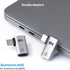 Cable Matters 2-Pack 40Gbps Flat Right Angle USB C Adapter with 240W PD (90 Degree USB C Adapter) in Black - Thunderbolt 4, USB4, Thunderbolt 3 Po...