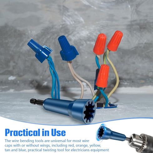 1 Pack Wire Twisting Tool Wire Twister Electrician Tools Wire Connector Driver Wire Bending Tools with 1/4 Chuck for Man Drill and Wire (Blue)...