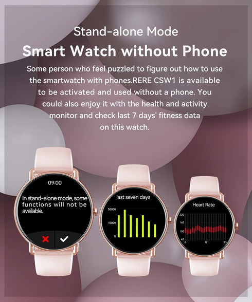 AMOLED Smart Watch (Answer/Make Call) for Women, With/Without Phone Mode, 1.43" Round Fitness Watch, Body Temperature Thermometer, Heart Rate, SpO...
