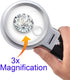 Magnifying Glass Illuminated 10 LED Multi Functional Hands Free Folding Magnifier 3X Magnification Reading Hobby Crafts Jewelry Vision Aid...