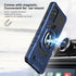 for Wiko Voix Case with Screen Protector,Built-in Magnetic Car Ring Stand,Full Body Protection Frosted PC Back Soft TPU Bumper Raised Corner Edge ...