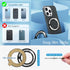 4PCS Magsafe Ring for Magsafe, Magnet Adapter, Magsafe Sticker with 3M Adhesive, Black Metal Loop for Wireless Charger/Card Wallet/Car Mount/Batte...
