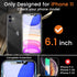 3+3 Pack Privacy Screen Protector for iPhone 11 6.1-Inch with 3 Pack Camera Lens Protector, Anti Spy Tempered Glass Film 9H Hardness Bubble Free C...