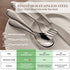 Kids Silverware Set, EIUBUIE18/10 Stainless Steel Metal Toddler Utensils, Safe Reusable Child Cutlery Flatware Includes Fork Knife Table Spoons fo...