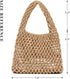 Freie Liebe Small Crochet Tote Bag for Women Summer Mesh Woven Handbags Beach Hobo Bag...