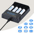 18650 Battery Charger, Snado Universal Smart Charger LCD Display for 3.7v Lithium ion Rechargeable Batteries 18650 21700 18490 17500 16340 14500 R...