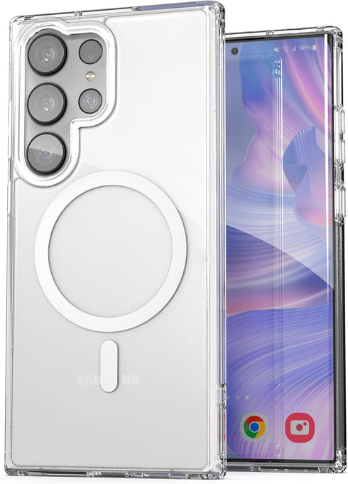 Encased Magnetic Pop Case for Samsung Galaxy S23 Ultra 6.8 (2023) with Magnet Phone Grip Socket (Compatible with MagSafe)...