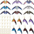 Beadthoven DIY 9 Pairs Halloween Dangle Earrings Making Kit Devil Bar Wing Charms Pendants with Golden Earring Hooks Jump Rings Colorful Gothic Va...
