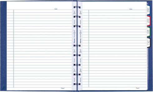Blueline MiracleBind™ Notebook, Lizard-Like Hard Cover, 9.25" x 7.25", 150 Pages, Indigo Blue (AF9150.82)...