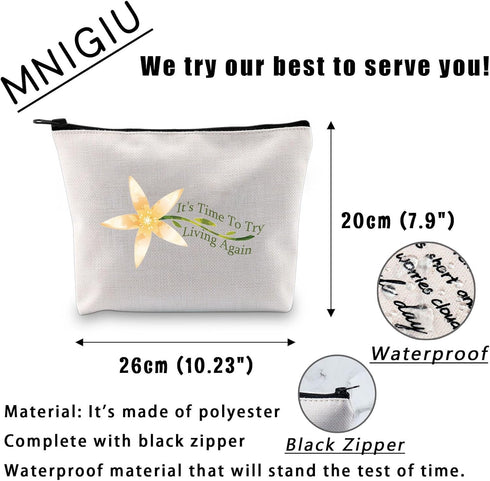 Game Lover Gift It's Time To Try Living Again Makeup Bag Game Inspired Gift Roleplaying Game Gift Game Player Gift...