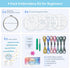 ETSPIL 4 Sets Embroidery Kit for Beginners ?Plant Kits for Adults Learn 33 Different Stitches?includes Stamped Pattern, Easy to Follow Instruction...