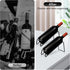 Countertop Wine Rack, 2 Pcs Wine Bottle Holder, Metal Small Wine Rack, Tabletop Wine Storage Stand for Cabinet, Pantry, Bar, Black...