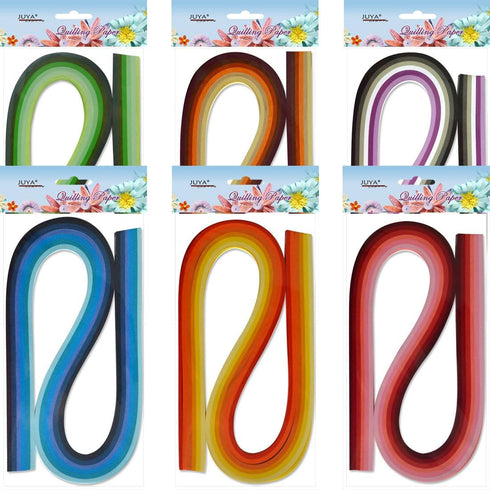 JUYA Multi-color Quilling Strips Set 720 Strips 36 Colors 54cm Length/strip Paper Width 10mm...