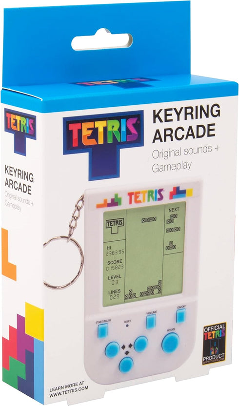 Tetris Keyring Handheld Arcade Game - Retro Mini Portable Handheld Tetris Game for Kids and Adults. Original Gameplay Including Original Tetris So...