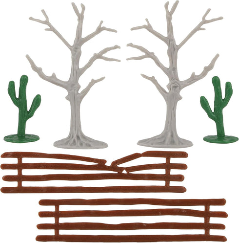 BMC CTS Desert Western Ranch - 15pc Plastic Figure Playset Diorama Accessories...