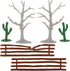 BMC CTS Desert Western Ranch - 15pc Plastic Figure Playset Diorama Accessories...