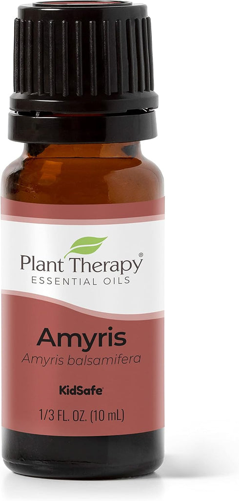 Plant Therapy Amyris Essential Oil 10 mL (1/3 oz) 100% Pure, Undiluted, Therapeutic Grade...