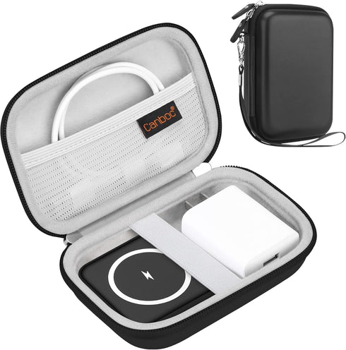 Canboc Hard Carrying Case for UCOMX Nano 3 in 1 Wireless Charger, Mesh Pocket fit USB Cable, Black(Case Only)...