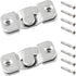10 Sets Flush Mount Bracket with Screws, Heavy Duty Picture Hangers, Stainless Steel Z Clip Bracket Picture Wall Mount Hardware for Wall Hanging L...